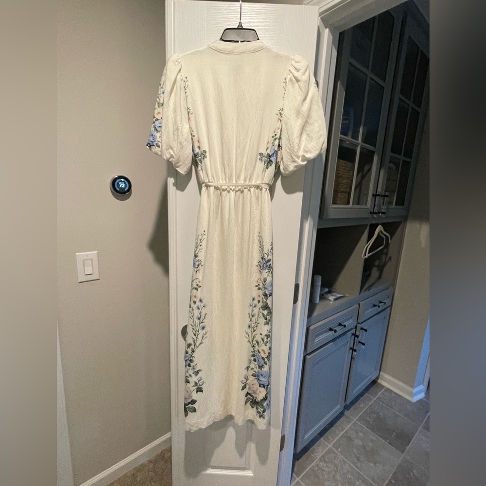 Taylor Linen Midi Dress- 8 - Picture 2 of 4